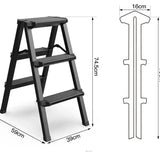 Multifunctional High Stools Kitchen Thickened Aluminum Ladder Chair Folding Design Step Stool Non-slip Pedal Ladder Stool