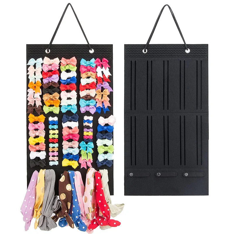 Hair Bows Organizer Large Capacity Headband Holder Wall Hanging Hair Clip Storage Hanger Space Saving Hair Girls Wall Decor