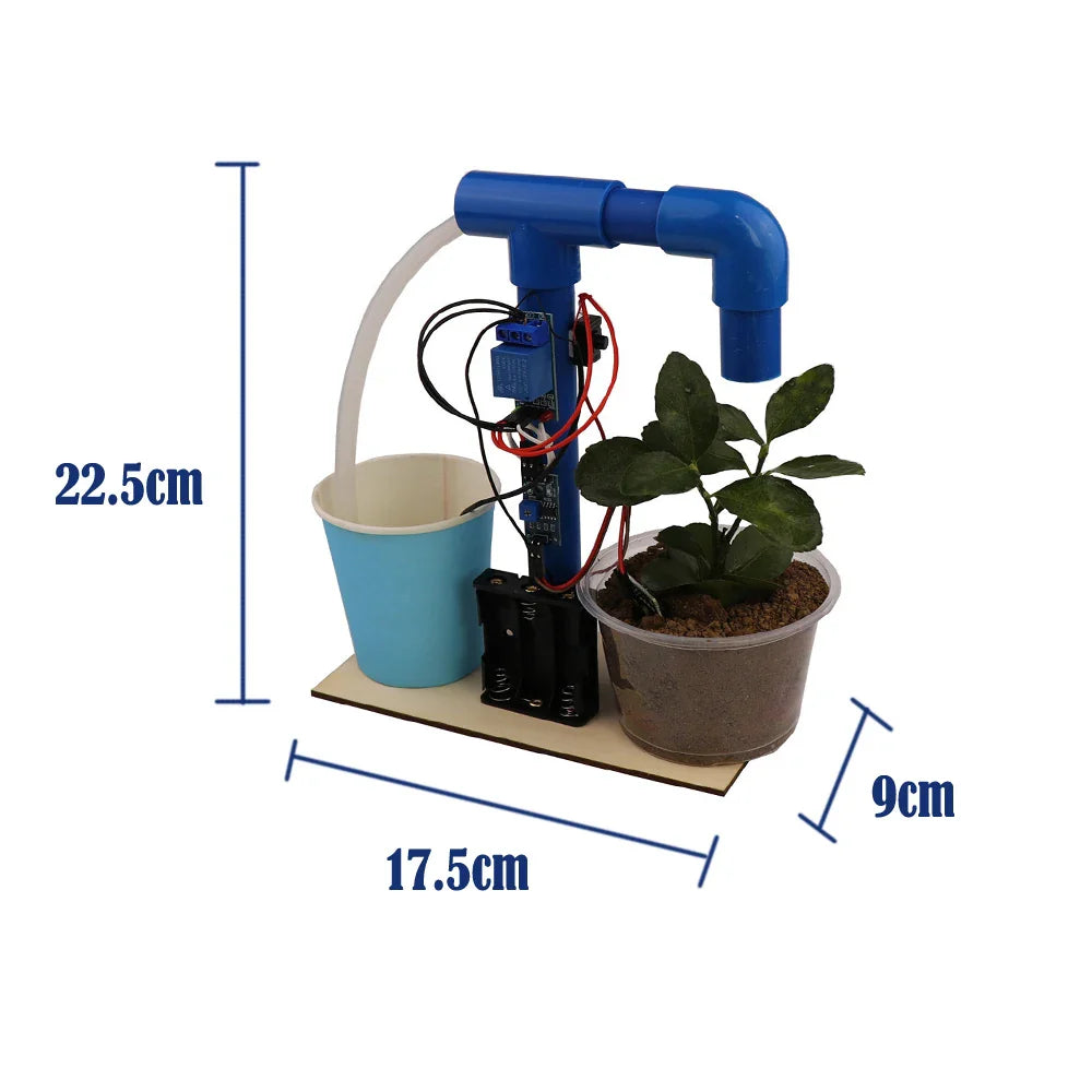 Physics STEM Technology Gadget Kids Science Toys Automatic Watering Flowers Machine Educational Toys for Children DIY Craft