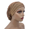 Glitter Pleated African Turban Cap Women's Head Wraps Nigeria Party Headpiece Female Wedding Auto Gele Headdress Beanie