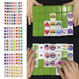 64 Blocks Tiktok Seaside Escape Mahjong Tile Game with Pattern of Flag Ball 1/2 Players Funny Parent Child Party Game Toy Gift ﻿