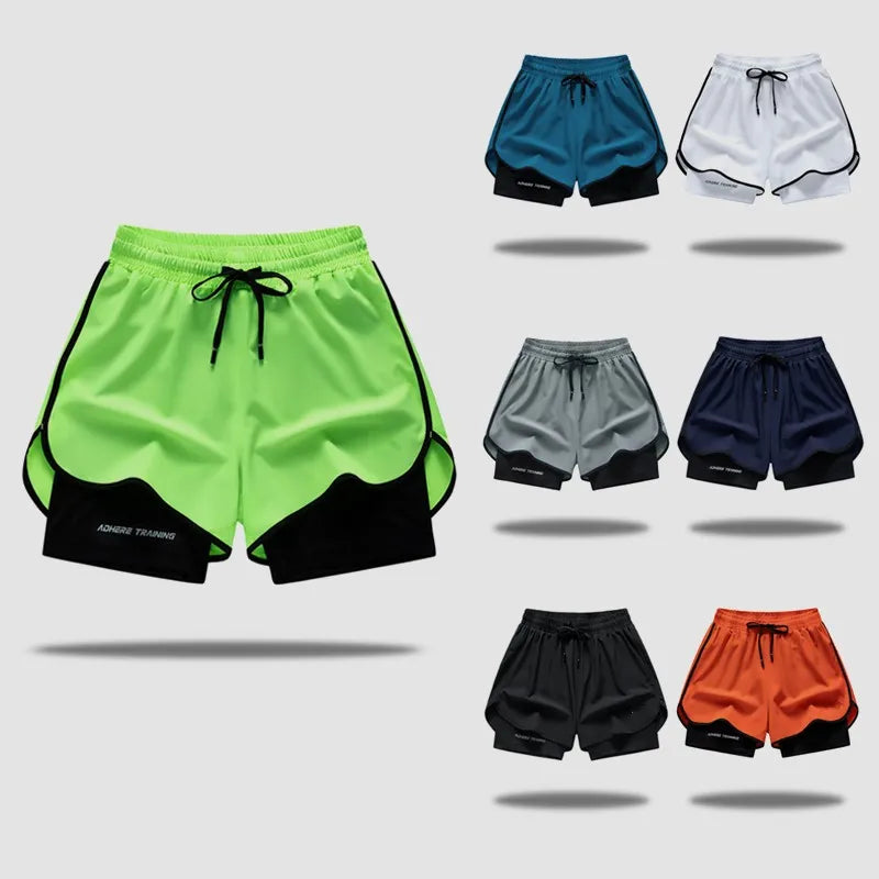 2023 Men's Physical Training Shorts Bermuda Fitness Jogging Pants Built-In Pocket Beach Pants Basketball Training Sports Pants