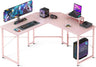 L Shaped Gaming Desk, 51 Inch Computer Desk with Monitor Stand, PC Gaming Desk, Corner Desk Table for Home Office