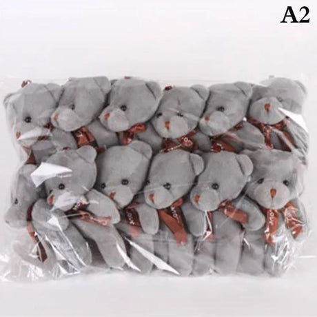 10/12Pcs/Lot Soft Stuffed Bear Plush Toys Mini Teddy Bear Dolls Toy Small Gift for Party Wedding Keychain Bag Pendant Teddy Doll