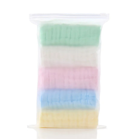 5pcs/lot Muslin 6 layers Cotton Soft Baby Towels Baby Face Towel Handkerchief Bathing Feeding Face Washcloth Wipe Burp Cloth