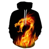 Funny 3D Flame Print Hoodies For Men Fashion Trend Harajuku Streetwear Autumn New in Sweatshirts Oversized Pullover y2k Clothes