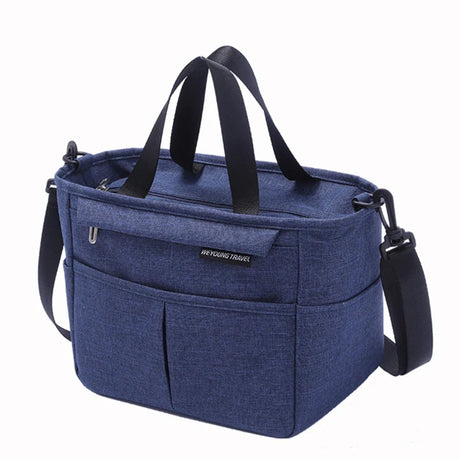 Portable Lunch Box Insulated Thermal Bag Picnic Food Cooler Pouch Large Capacity Shoulder Bento Storage Bags for Women Children