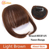 MEIFAN Synthetic False Bangs Clip-In Bangs Extension Natural Neat Fake Fringe Topper Hairpiece Invisible Clourse Hairpieces