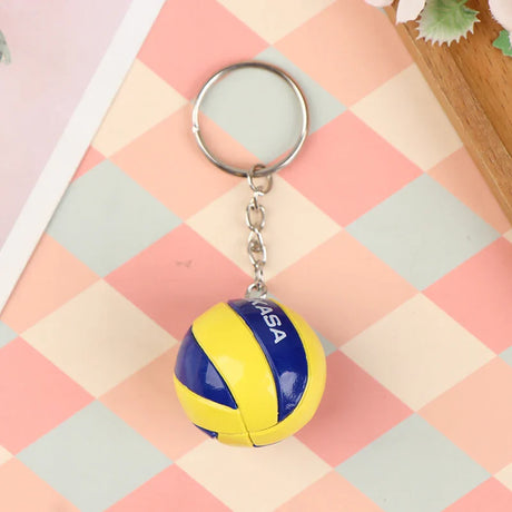 1xFashion PVC Volleyball Keychain Ornaments Business Volleyball Gifts Beach Ball Sport For Players Men Women Key Chain Gift 2022