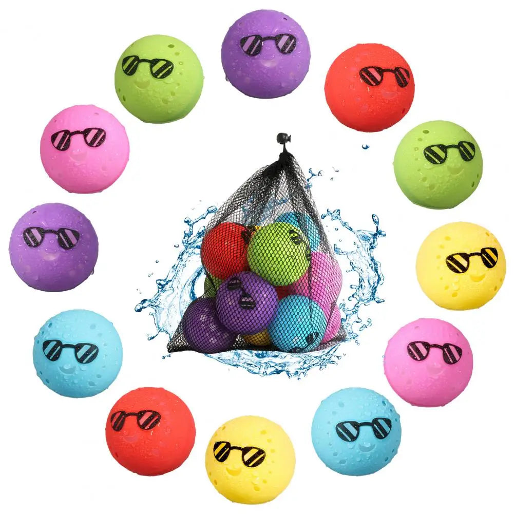 Self-filling Water Ball 6-pack Reusable Water Ball Sunglasses Balloon for Outdoor Summer Fun Family Swimming Pool Toy for Kids