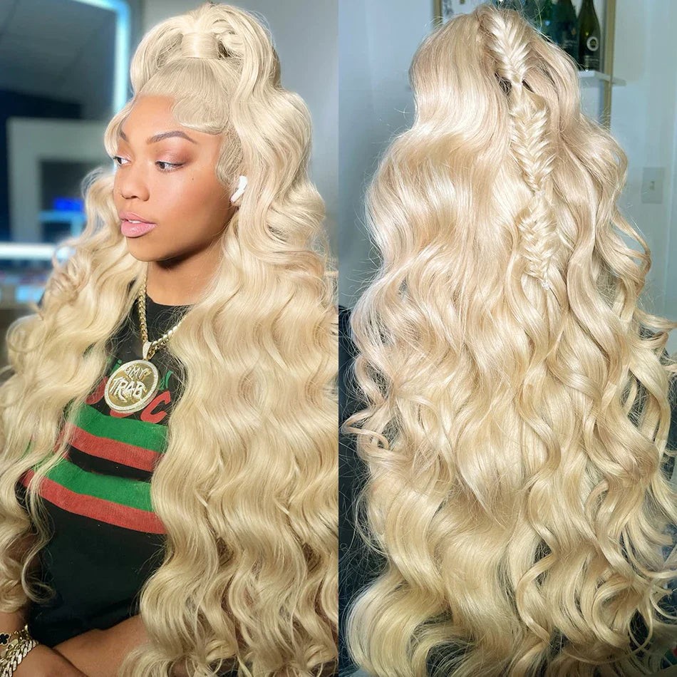 613 Hd Lace Frontal Wig 13x6 13x4 Blonde Body Wave Lace Front Wig Transparent Lace Pre Plucked Brazilian 30 Inch Human Hair Wigs