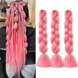 Jumbo Braids Hair Extension 24 inches 3 Pcs/Lot Synthetic YAKI Textured Braided Hairpiece For Twist Box Crochet Braiding Hair