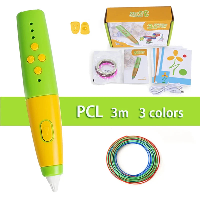 Creative 3D Pen Set for Kids - Perfect Birthday & Christmas Gift with 200M PCL Filament