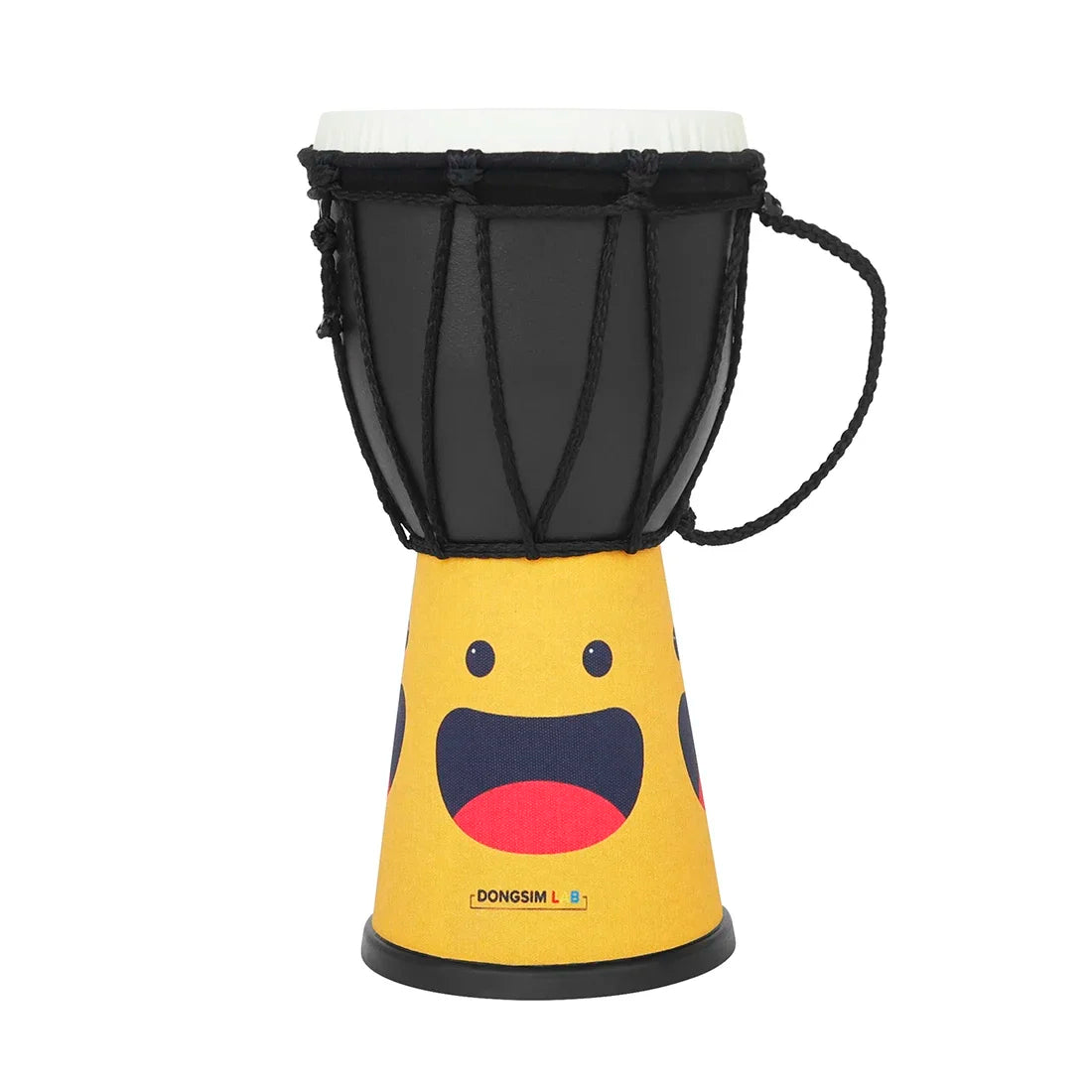 4 Inch African Drum Portable ABS Drum ZF-04 Yellow Smiling Face Children's Hand Drum Percussion Instrument Portable  Drum