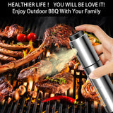 100ml Stainless Steel Oil Sprayer Bottle, Leak-proof Pump Spray Pot for Grill BBQ, Cookware Tool and Kitchen Gadget