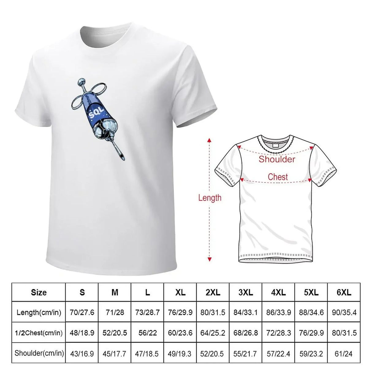 SQL Injection T-Shirt tees customs oversizeds cute tops plain t shirts men