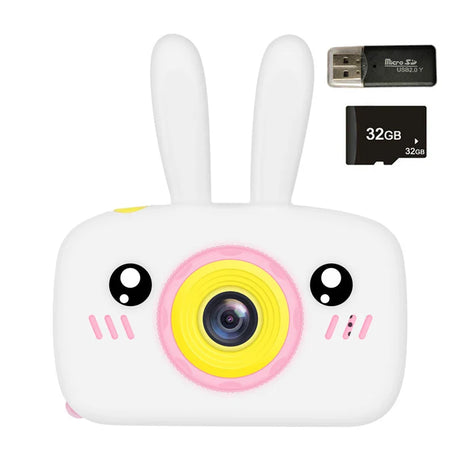 New Mini Cartoon Rabbit Camera 2 Inch HD Screen Educational Children Toys Portable Video Digital Camera SLR Camera For Kid Gifts