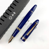 Wingsung 629 Piston Filling Classics Fountain Pen Best Black & Blue Acrylic Resin Business Office Writing Ink Pens With Box