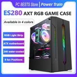 Power Train ES280 ATX Case Computer Competitive Game Chassis RGB Colorful Light Bar Support 240 Water Cooled 8-Fan Position Case