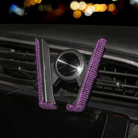 New Bling Car Phone Holder Rhinestones Air Vent Smartphone Support Crystal Diamond Phone Clip Car Interior Accessories for Girls