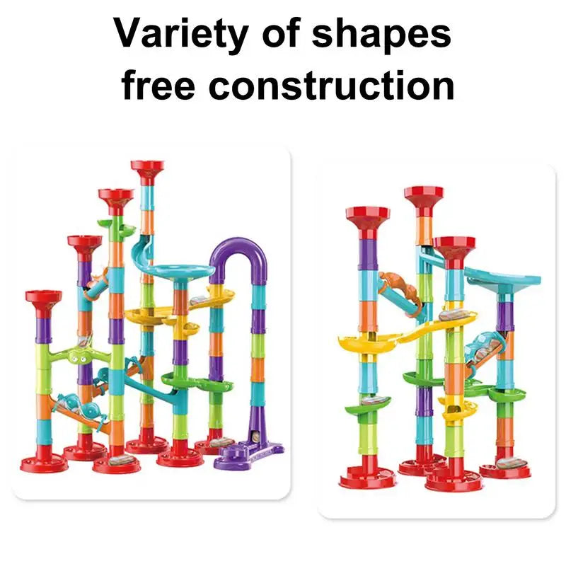 Marble Run Set Maze Race Building Blocks 3D Maze Ball Roll Toy Colorful Marble Track Game Toy Kit Constructor Educational Toys