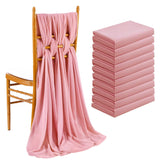 10pcs Wedding Chair Decors Chiffon Chair Sashes Wedding Party Banquet Event Baby Shower Valentine's Day Wedding Decor,30X180CM