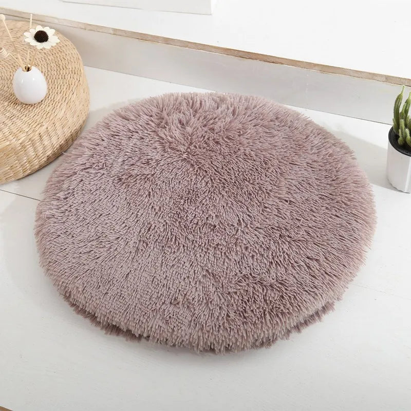 Round Cat Bed Mat Pet Sleeping Bed For small Dog Cats Soft Warm Fleece Pet Cat Basket dog beds Puppy Kennel Accessories