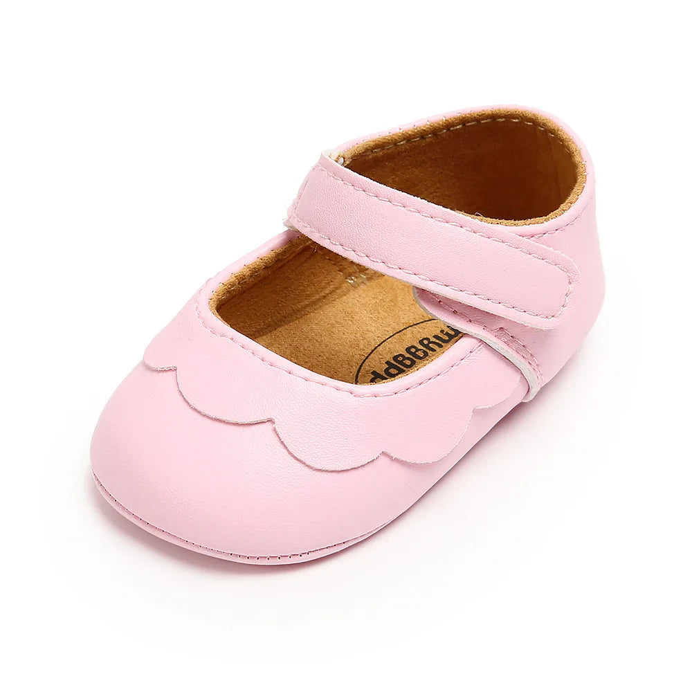 New Baby Shoes Baby Boy Girl Shoes Leather Rubber Sole Anti-slip Toddler First Walkers Infant Crib Shoes Newborn Girl Moccasins