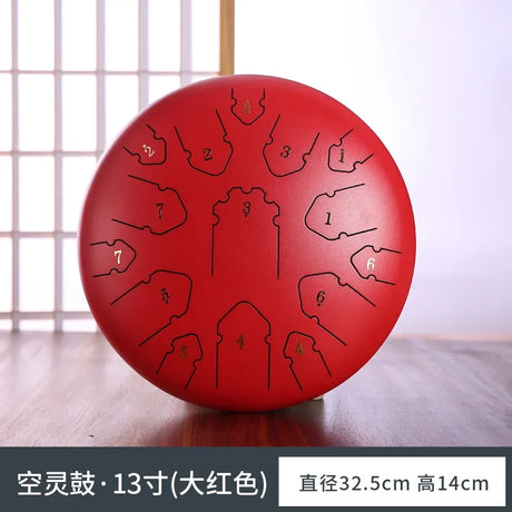 13 Inch 15 Notes Tongue Drum D Major Carbon Steel Ethereal Drum Beginner Hand Drums Yoga Meditation Percussion Instruments Gifts