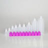 100pcs 5ml-120ml LDPE Empty Plastic Squeezable Bottles Eye Dropper E Liquid Juice Refillable Containers with Caps and Plug Tips