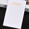 3D Gold Sun/Moon/Star Bronzing Nail Art Sticker 8*10cm Laser Star Moon Design Nail Decal Gold Silver Self-Adhesive Slider &*&