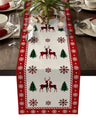 Christmas Style Table Runner Wedding Decoration Tablecloth Christmas Tree Print Decor New Year Gift Party Christmas Table Runner