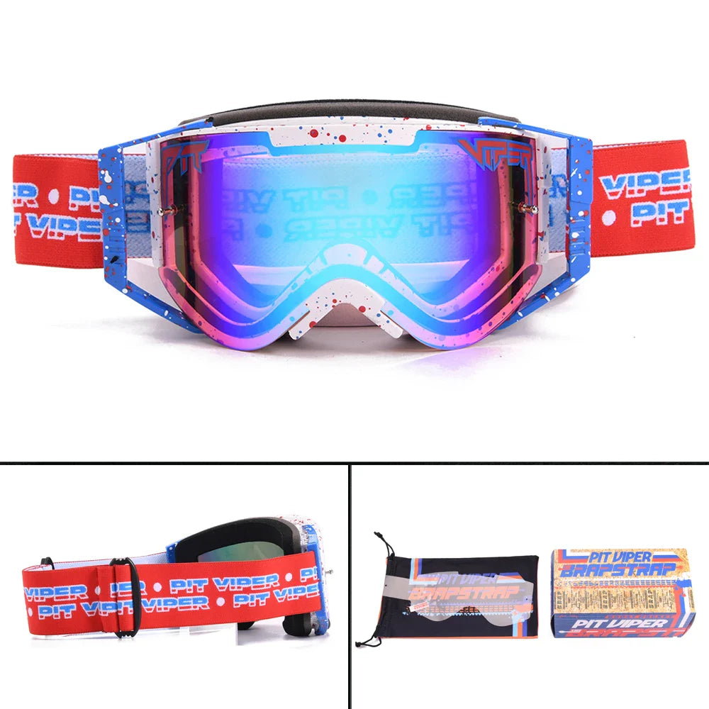 Original Box Sunglasses Men Women Pit Viper Anti Fog Goggles For Motocycle Sport Sun Glasses Outdoor Motocross UV400 Eyewear