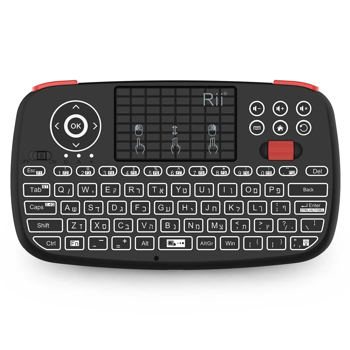 Rii i4 Mini BT Wireless Keyboard With Touchpad 2.4GHz Backlit Mouse Remote Control For Windows Android TV Box Smart TV