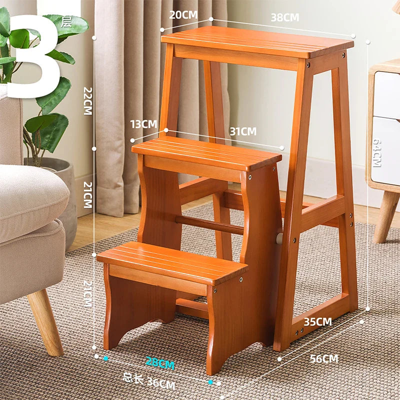 Platforms Telescoping Step Stools Foldable Attic Bar Portable Small Step Ladders Indoor Bamboo Escada Dobravel Home Furniture