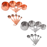 Baking Measuring Cups And Spoons Set stainless steel measuring cups with hamdle portable measuring spoons bakeware accessories