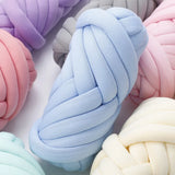 500g/1kg Thick Chunky Yarn Cored Cotton Wool Tube Crochet Yarn for DIY Blanket Hat Bulky Arm Roving Hand Knitting Spin Yarn