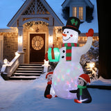 Christmas Inflatable Decoration Toy Snowman Built-in LED Lights Giant Inflatable Model Indoor Outdoor Ornament Party Garden Deco