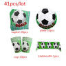 Green Football Birthday Party Decorations Kids Disposable Tableware Set Baby Shower 10-20 People Sport Game Party Decor Supplies