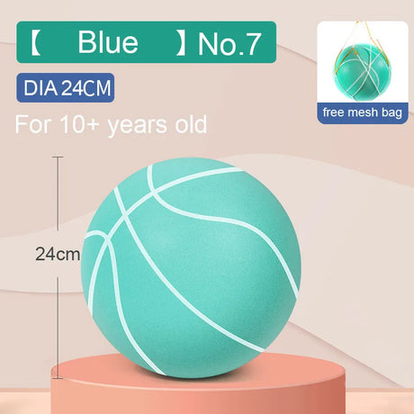 24CM Size 7 Bouning silent ball basketball mute ball basketball Football Full Foam Sports Toy Kids Adult Christmas Gift