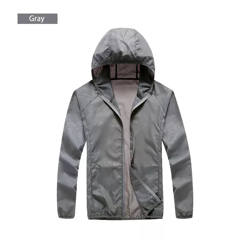 Camping Rain Jacket Men Women Waterproof Sun Protection Clothing Fishing Hunting Clothes Quick Dry Skin Windbreaker Anti UV Coat