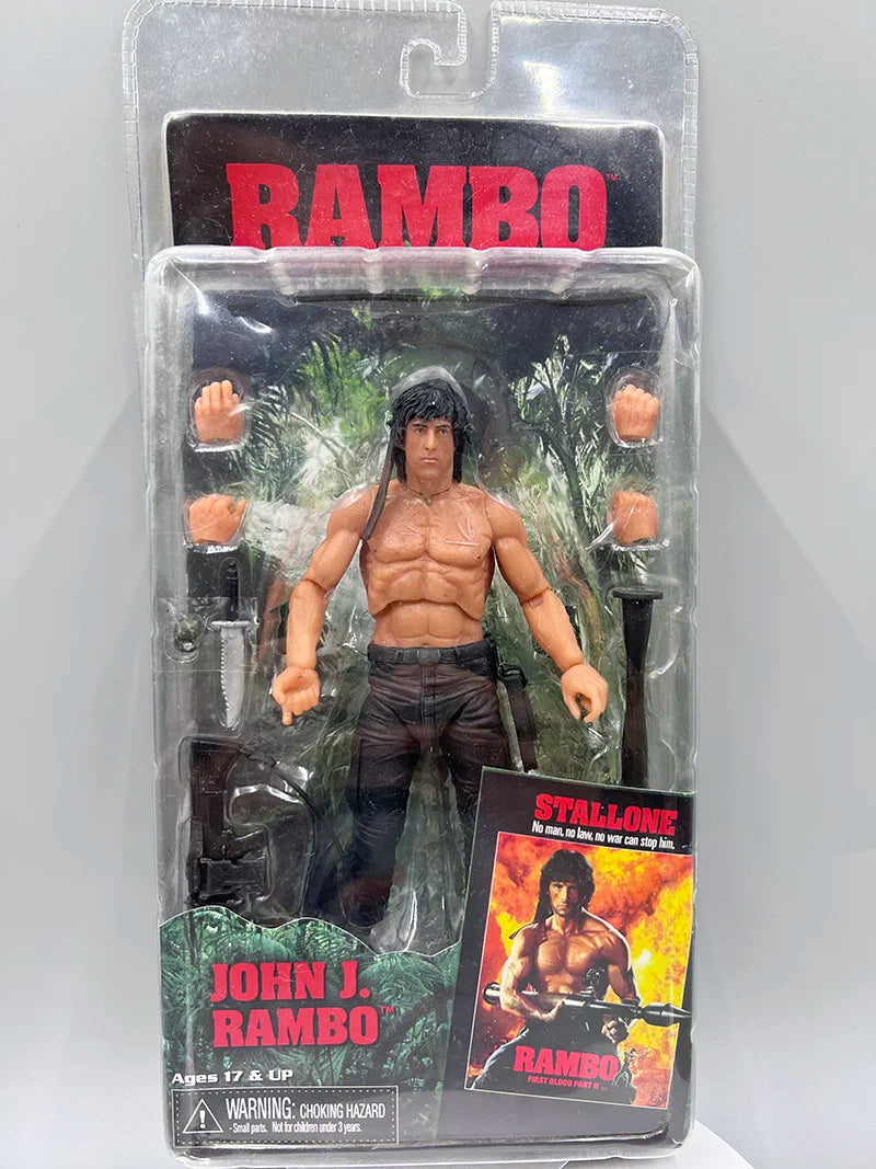 First Blood Ron Kim John J.R Rambo Action Figure Special Forces Soldier Avenger Sylvester Film Toys Joint Movable Doll