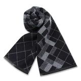 New Luxury Cashmere Wool Men Scarves,Warm Winter Man Scarf Charcoal Grey Wool Scarves Comfort Dual Color Fashion Casual Wear