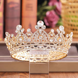 Crystal Rhinestone Round Crown Tiara Hair Jewelry Wedding Hair Accessories Bridal Hair Jewelry Queen Party Crown And Tiaras Gift