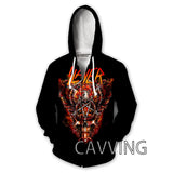 New Fashion 3D Print  SLAYER ROCK  Zipper Hoodies Zip Up Hooded Sweatshirts Harajuku Hoodie Hip Hop Sweatshirts