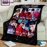 Stray Kids Blanket Soft Sofa Cover Kpop Singer Throw Blanket Fleece Blanket Lightweight Warm Bed Blankets for Bedroom Couch