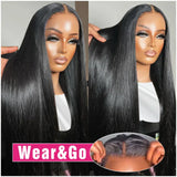 Wear To Go Glueless Wig Human Hair Ready To Wear Straight 13x4 Lace Front Human Hair Wig Pre Cut Lace 4x4 Closure Human Hair Wig