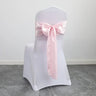 40PCS 17x275cm Rose Gold Satin Chair Sashes Bows Chair Cover Ribbons for Wedding Banquet Party Baby Shower Event Decorations