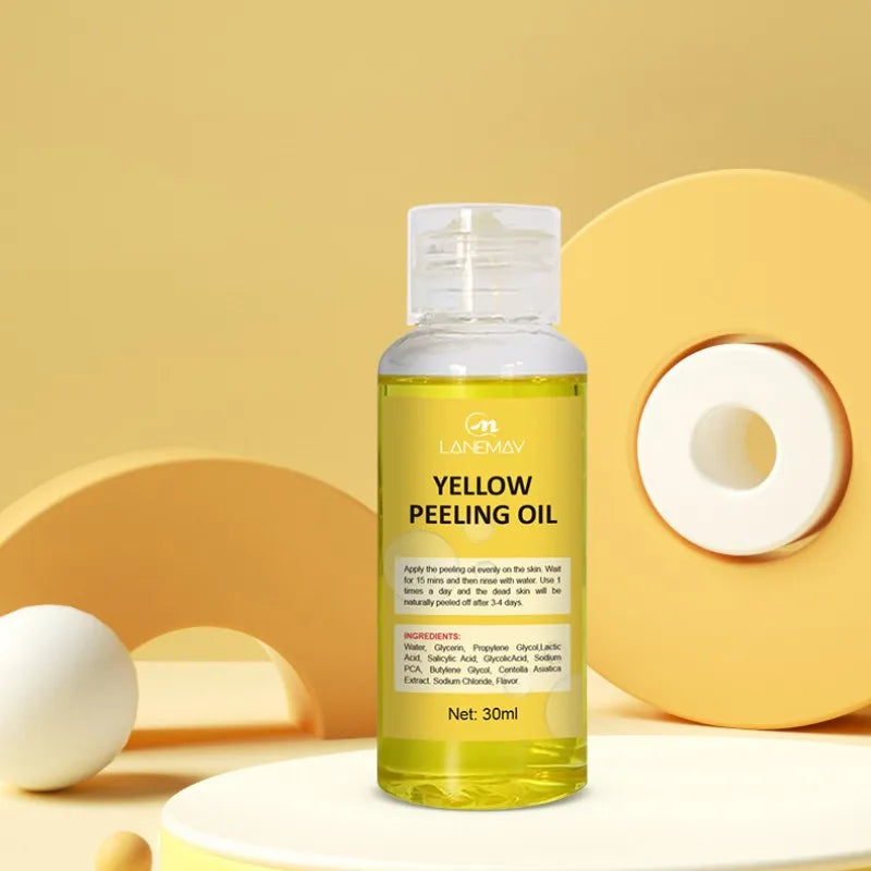 Yellow Peeling Oil Dark Skin Bleaching Remove Arm Knee Legs Melanin Body Brighten Scrub Exfoliating Dead Skin Care Whiten Serum