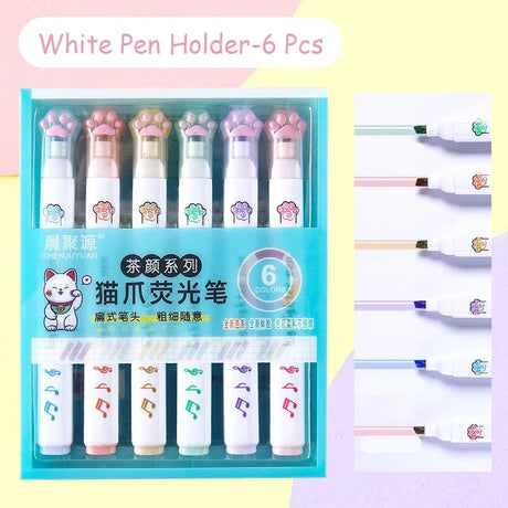 Soft Head Color Pen Color Pen Set Kawaii Highlighter Macaron Morandi Marker Pen Painting Art Notes Special School Supplies